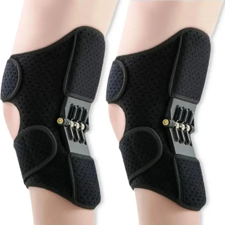 2 Piece Professional Knee Support Pad For Suitable Walking And Climbing (Black)