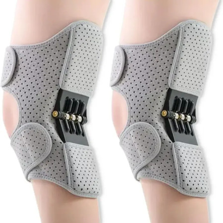2 Piece Professional Knee Support Pad For Suitable Walking And Climbing (Grey)